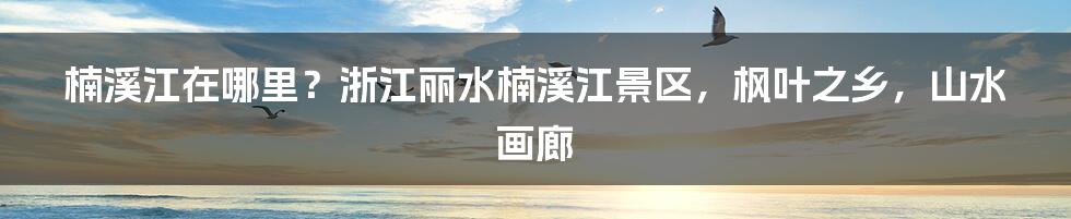 楠溪江在哪里？浙江丽水楠溪江景区，枫叶之乡，山水画廊