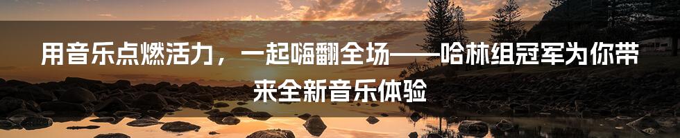 用音乐点燃活力，一起嗨翻全场——哈林组冠军为你带来全新音乐体验