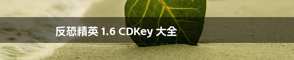 反恐精英 1.6 CDKey 大全