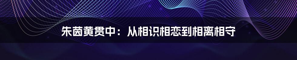 朱茵黄贯中：从相识相恋到相离相守