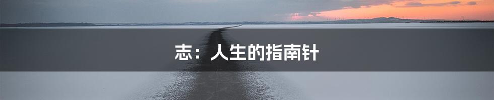 志：人生的指南针