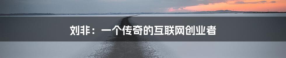 刘非：一个传奇的互联网创业者