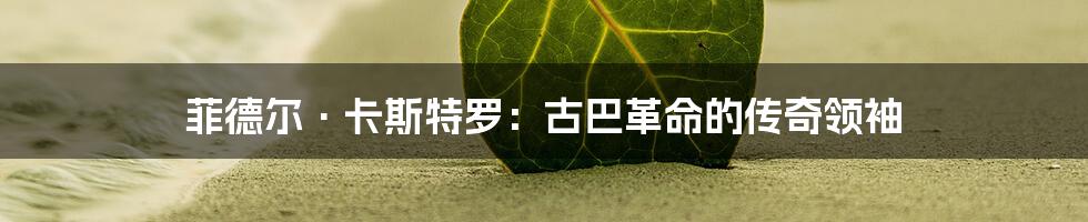 菲德尔·卡斯特罗：古巴革命的传奇领袖