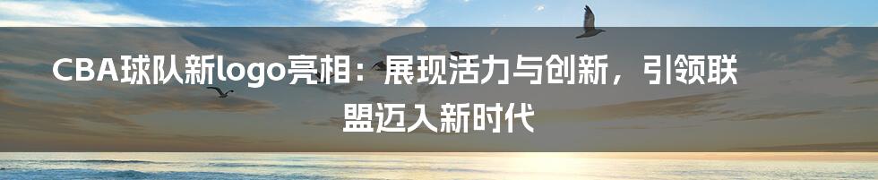 CBA球队新logo亮相：展现活力与创新，引领联盟迈入新时代