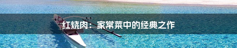 红烧肉：家常菜中的经典之作