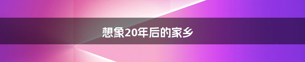 想象20年后的家乡