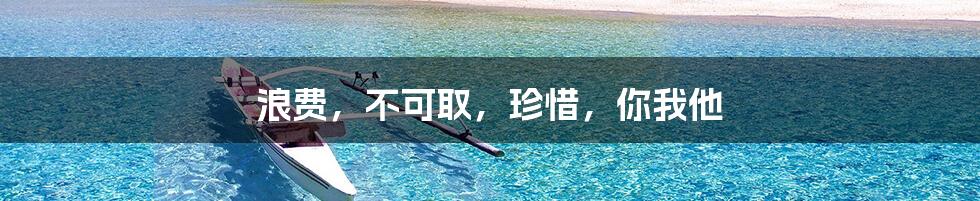 浪费，不可取，珍惜，你我他