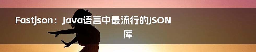 Fastjson：Java语言中最流行的JSON库