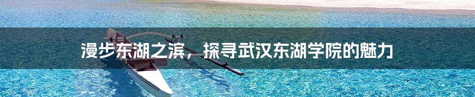 漫步东湖之滨，探寻武汉东湖学院的魅力