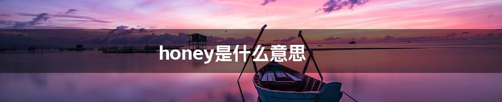 honey是什么意思