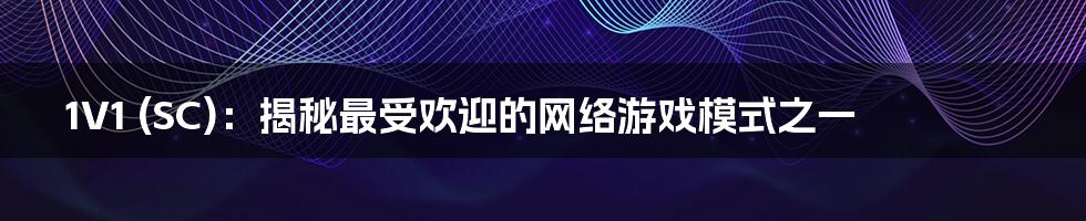 1V1 (SC)：揭秘最受欢迎的网络游戏模式之一