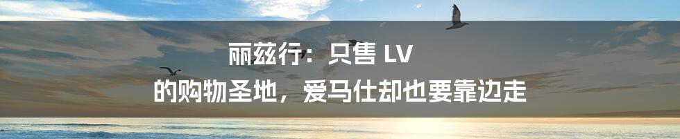 丽兹行：只售 LV 的购物圣地，爱马仕却也要靠边走