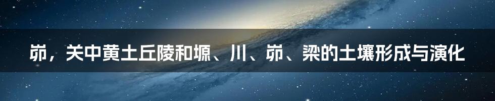 峁，关中黄土丘陵和塬、川、峁、梁的土壤形成与演化