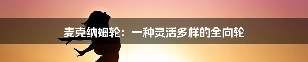 麦克纳姆轮：一种灵活多样的全向轮