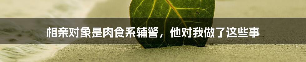 相亲对象是肉食系辅警，他对我做了这些事