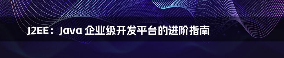 J2EE：Java 企业级开发平台的进阶指南