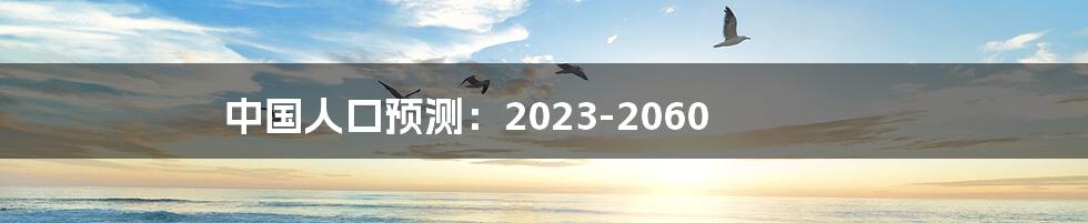 中国人口预测：2023-2060