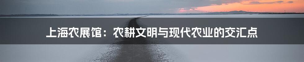 上海农展馆：农耕文明与现代农业的交汇点