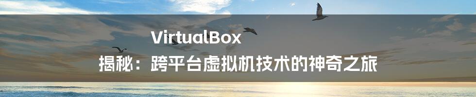 VirtualBox 揭秘：跨平台虚拟机技术的神奇之旅