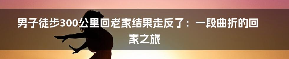 男子徒步300公里回老家结果走反了：一段曲折的回家之旅