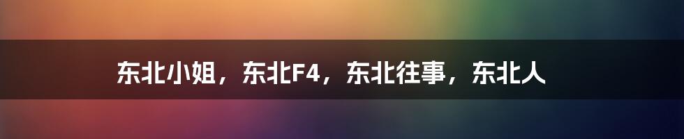 东北小姐，东北F4，东北往事，东北人