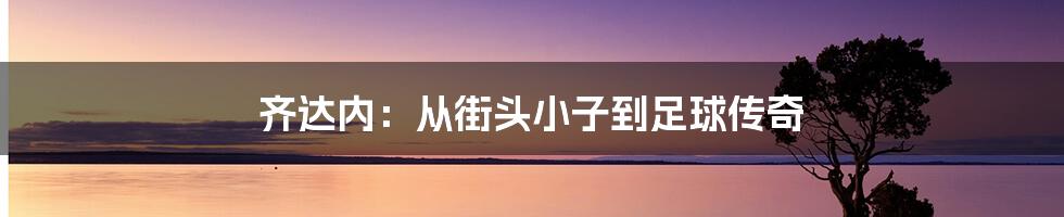 齐达内：从街头小子到足球传奇