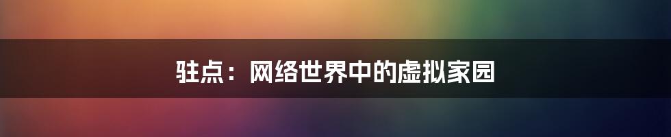 驻点：网络世界中的虚拟家园