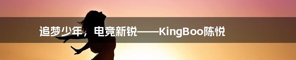 追梦少年，电竞新锐——KingBoo陈悦