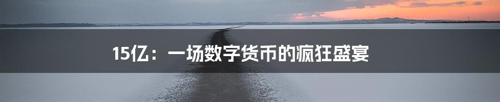 15亿：一场数字货币的疯狂盛宴