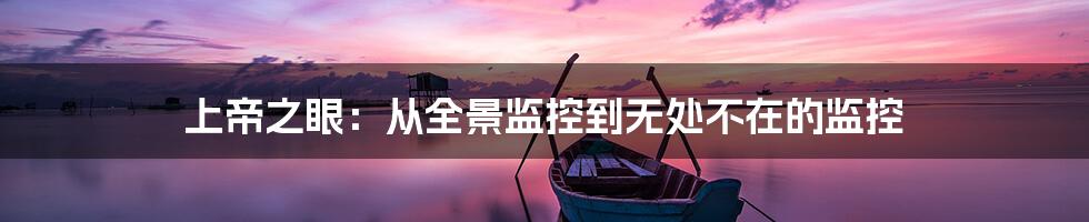 上帝之眼：从全景监控到无处不在的监控