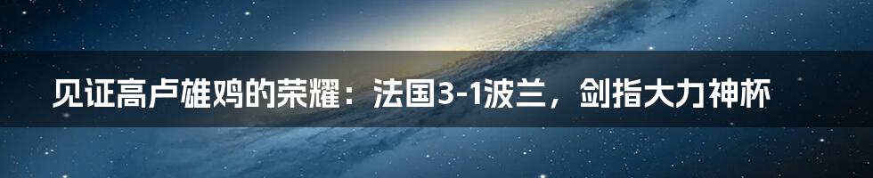 见证高卢雄鸡的荣耀：法国3-1波兰，剑指大力神杯