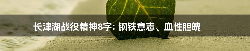 长津湖战役精神8字: 钢铁意志、血性胆魄