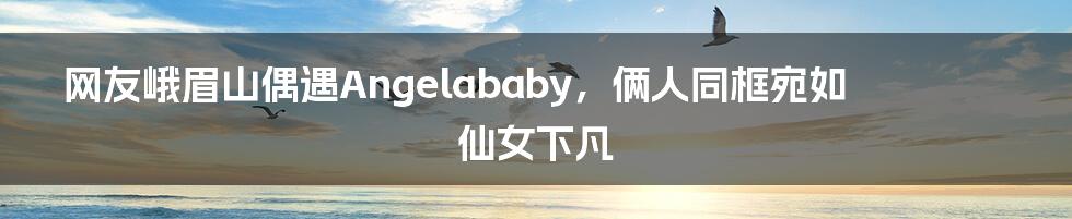 网友峨眉山偶遇Angelababy，俩人同框宛如仙女下凡