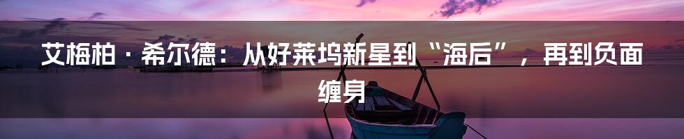 艾梅柏·希尔德：从好莱坞新星到“海后”，再到负面缠身