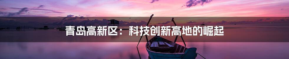 青岛高新区：科技创新高地的崛起