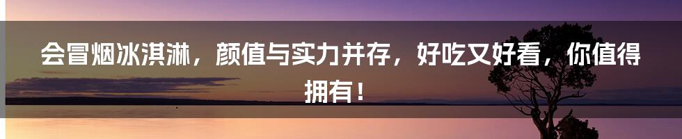 会冒烟冰淇淋，颜值与实力并存，好吃又好看，你值得拥有！