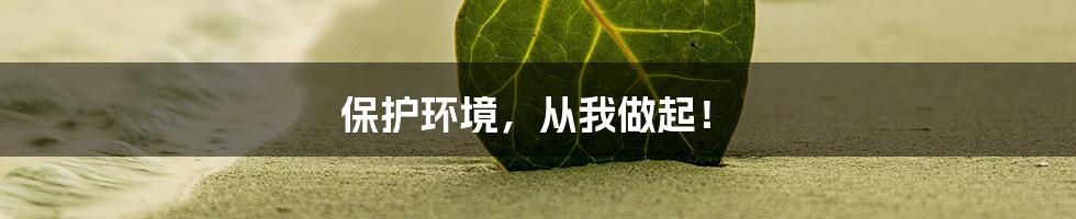 保护环境，从我做起！