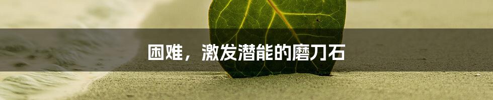 困难，激发潜能的磨刀石