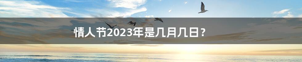 情人节2023年是几月几日？