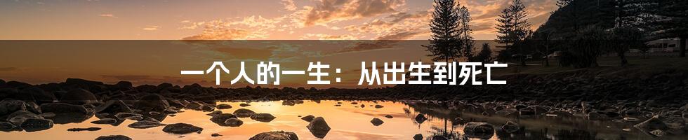 一个人的一生：从出生到死亡