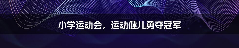 小学运动会，运动健儿勇夺冠军