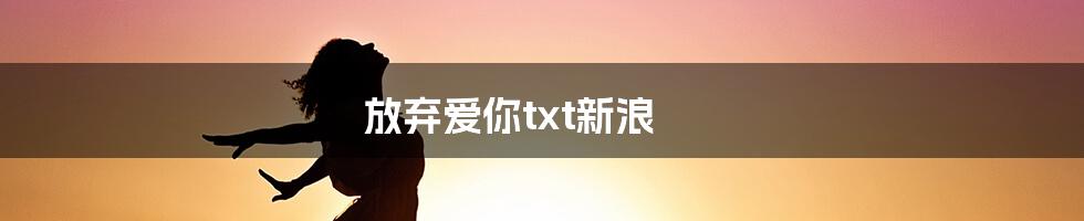 放弃爱你txt新浪