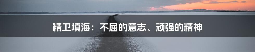 精卫填海：不屈的意志、顽强的精神