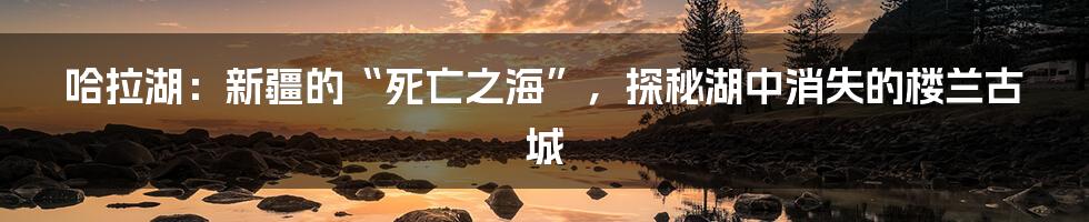 哈拉湖：新疆的“死亡之海”，探秘湖中消失的楼兰古城