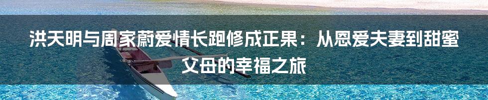 洪天明与周家蔚爱情长跑修成正果：从恩爱夫妻到甜蜜父母的幸福之旅