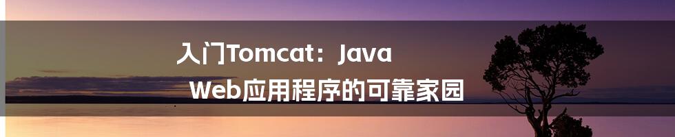 入门Tomcat：Java Web应用程序的可靠家园