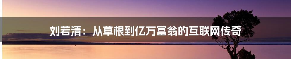 刘若清：从草根到亿万富翁的互联网传奇