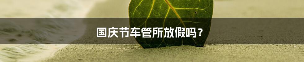 国庆节车管所放假吗？