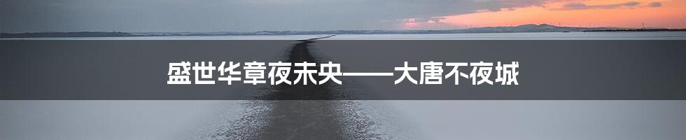 盛世华章夜未央——大唐不夜城