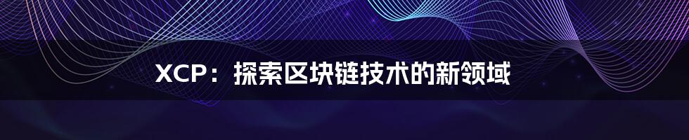 XCP：探索区块链技术的新领域